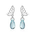 Butterfly Drop Crystal Earrings - Floral Fawna