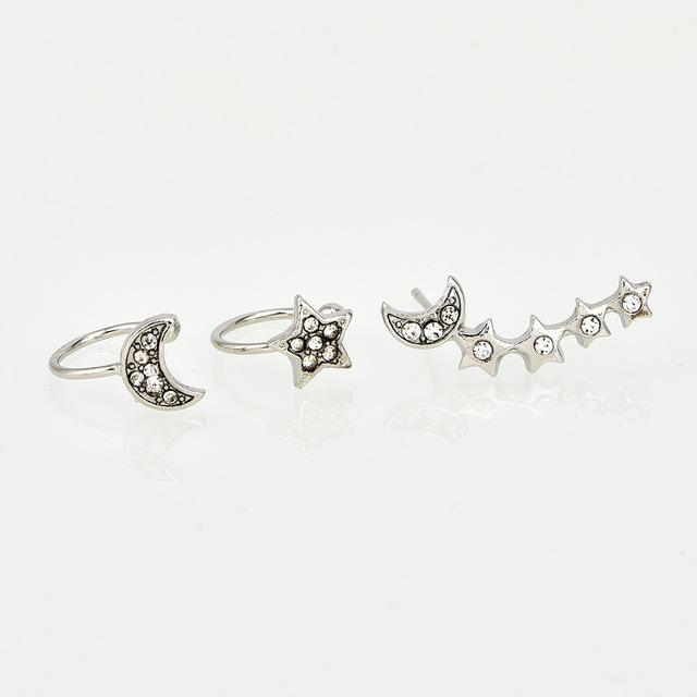 Celestial Moon & Stars Earrings Set - Floral Fawna