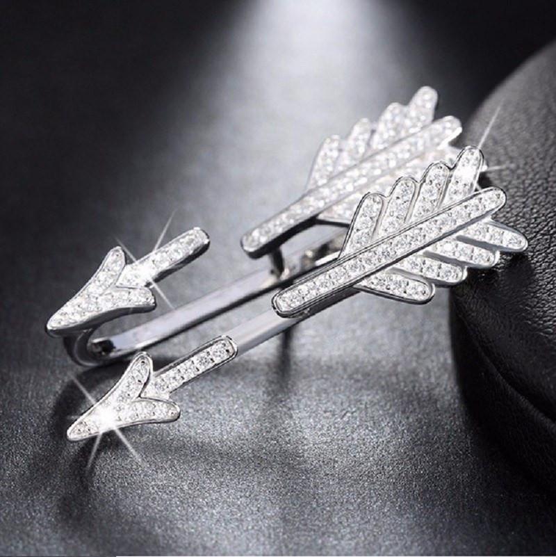 Crystal Arrow Sterling Silver Earrings - Floral Fawna