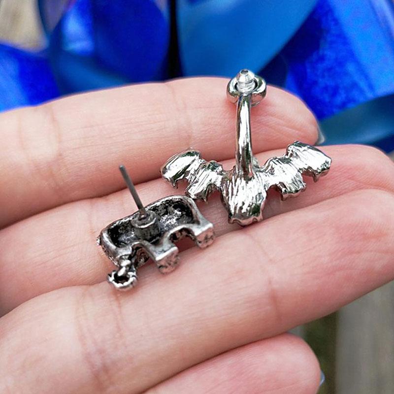 Elephant & Blue Sea Crystals Earrings - Floral Fawna