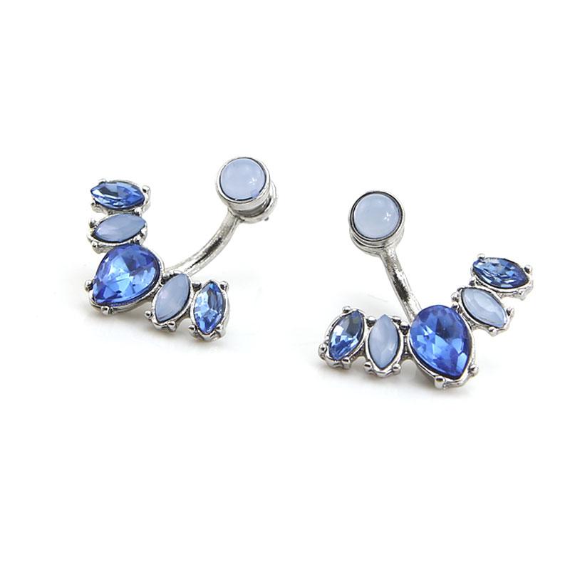 Elephant & Blue Sea Crystals Earrings - Floral Fawna