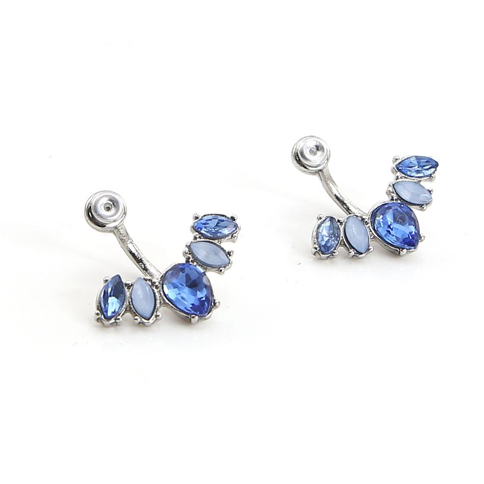 Elephant & Blue Sea Crystals Earrings - Floral Fawna