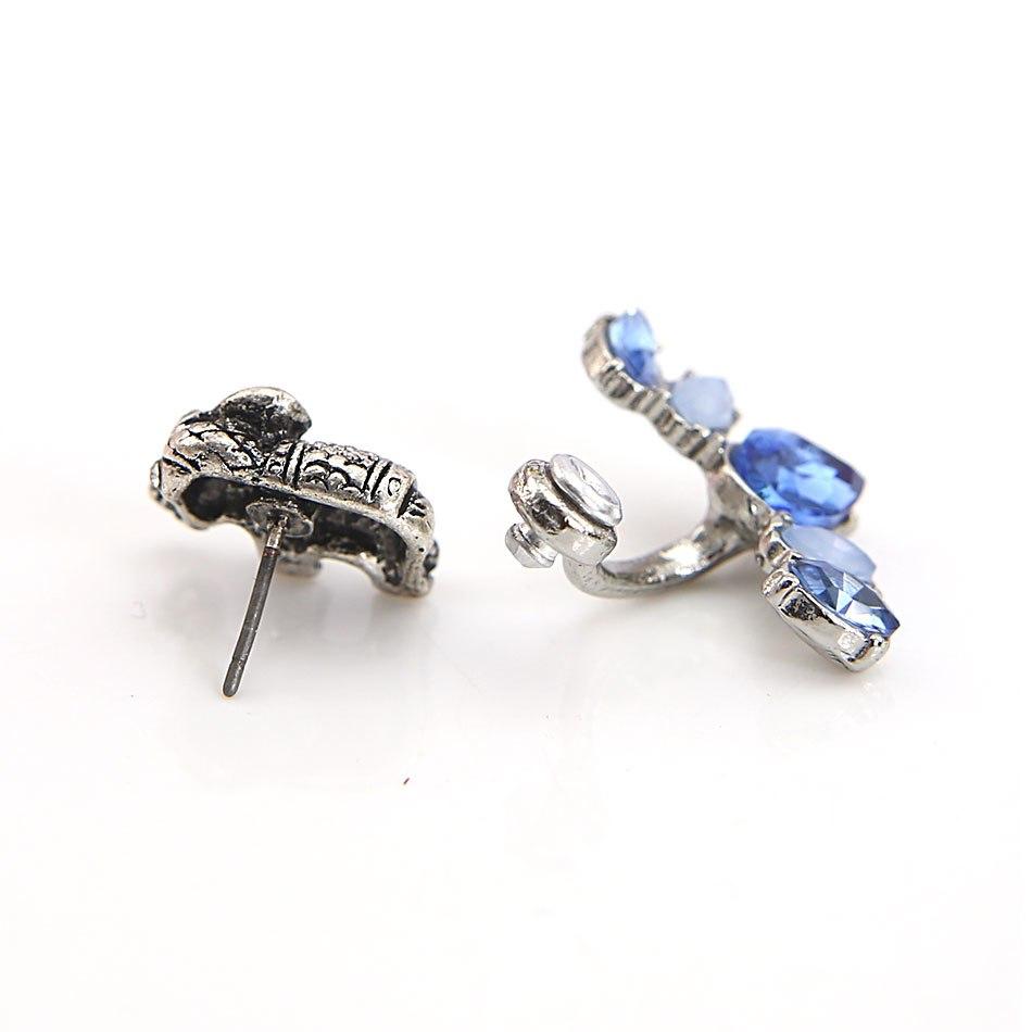 Elephant & Blue Sea Crystals Earrings - Floral Fawna