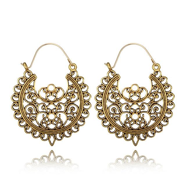 Lotus Blossom Hoop Earrings - Floral Fawna