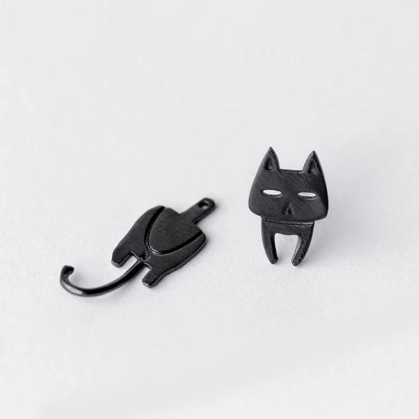 The Cute Cat & Fish Earrings - Floral Fawna