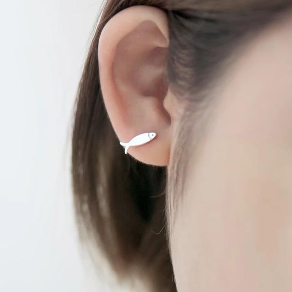 The Cute Cat & Fish Earrings - Floral Fawna