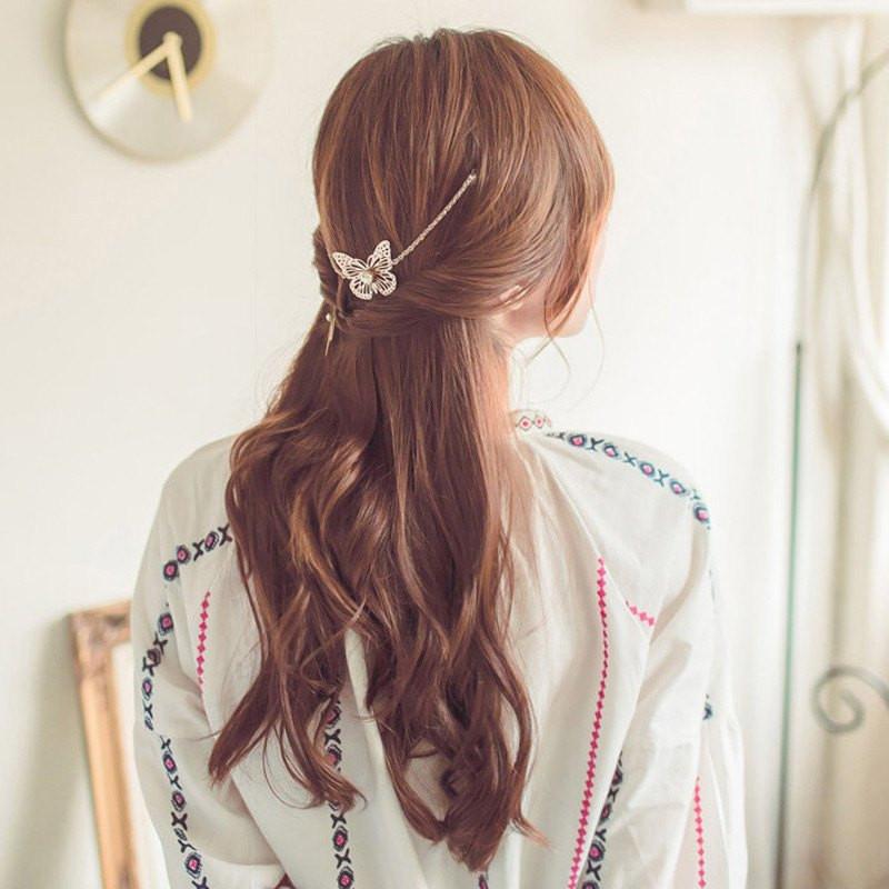 Butterfly & Leaves Hair Jewelry - Floral Fawna