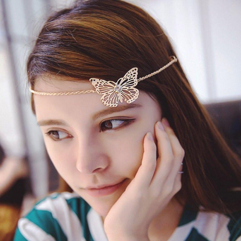 Butterfly & Leaves Hair Jewelry - Floral Fawna