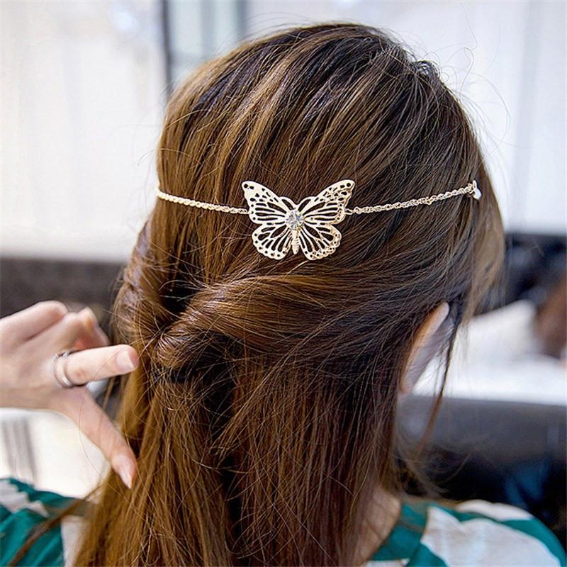 Butterfly & Leaves Hair Jewelry - Floral Fawna