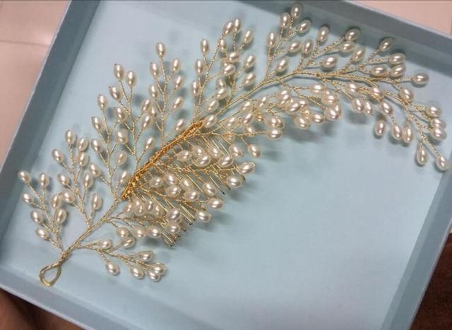 Pearl Leaf Hair Comb - Floral Fawna