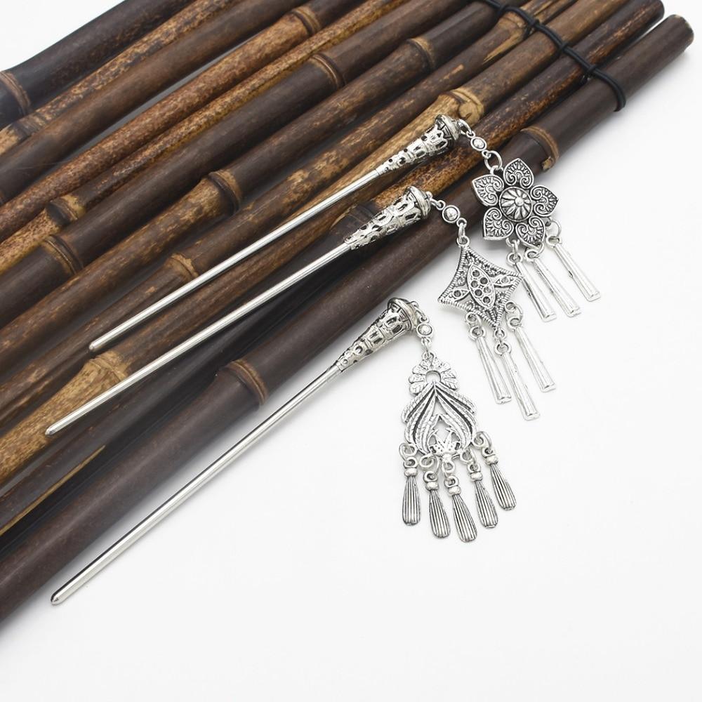 Vintage Style Ethnic Hair Stick - Floral Fawna