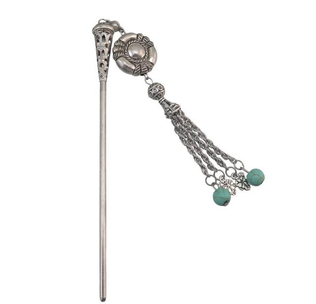 Vintage Style Ethnic Hair Stick - Floral Fawna