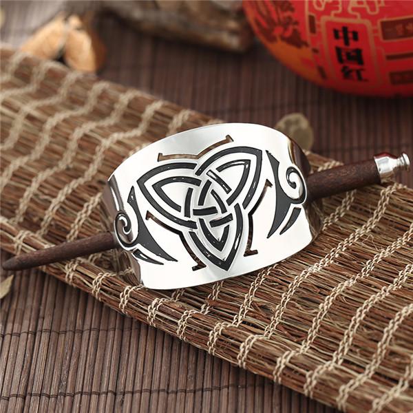 Vintage Style Ethnic Patterns Hair Barrette - Floral Fawna