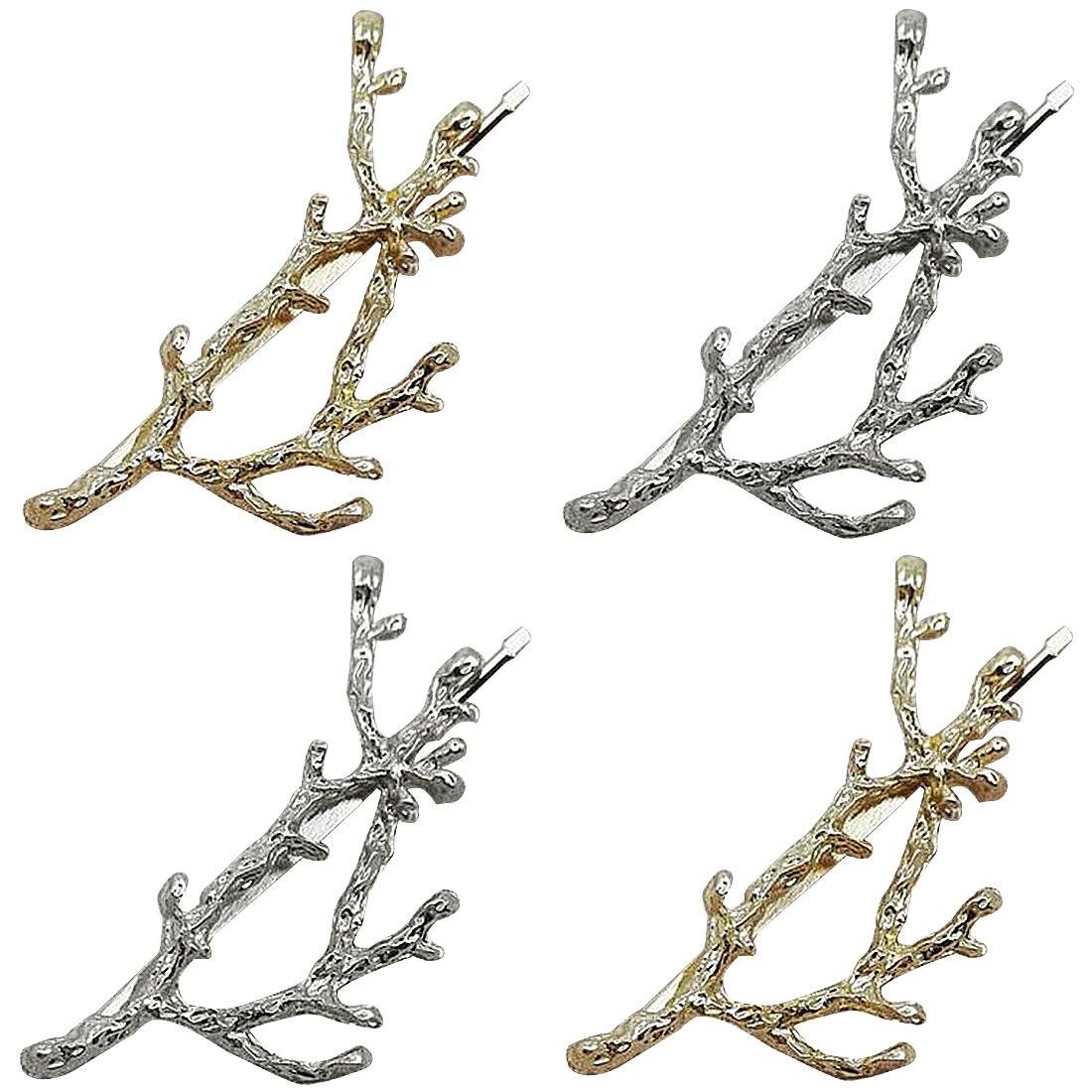 Vintage Style Tree Branch Hairpin - Floral Fawna