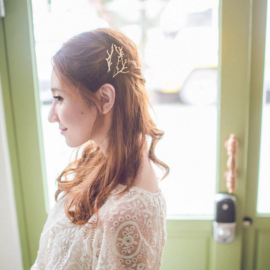 Vintage Style Tree Branch Hairpin - Floral Fawna