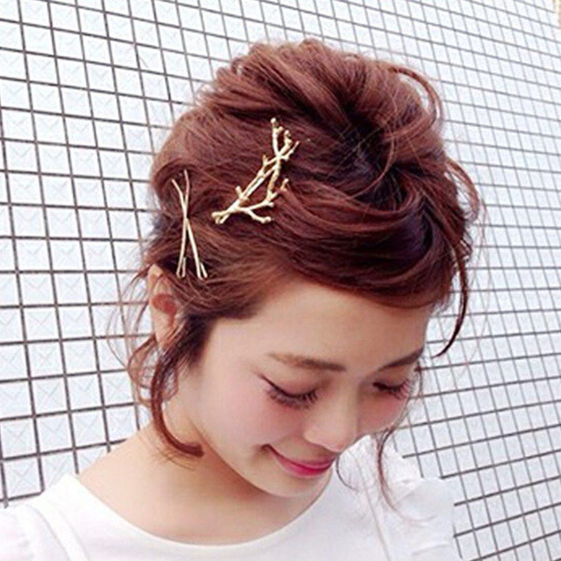 Vintage Style Tree Branch Hairpin - Floral Fawna