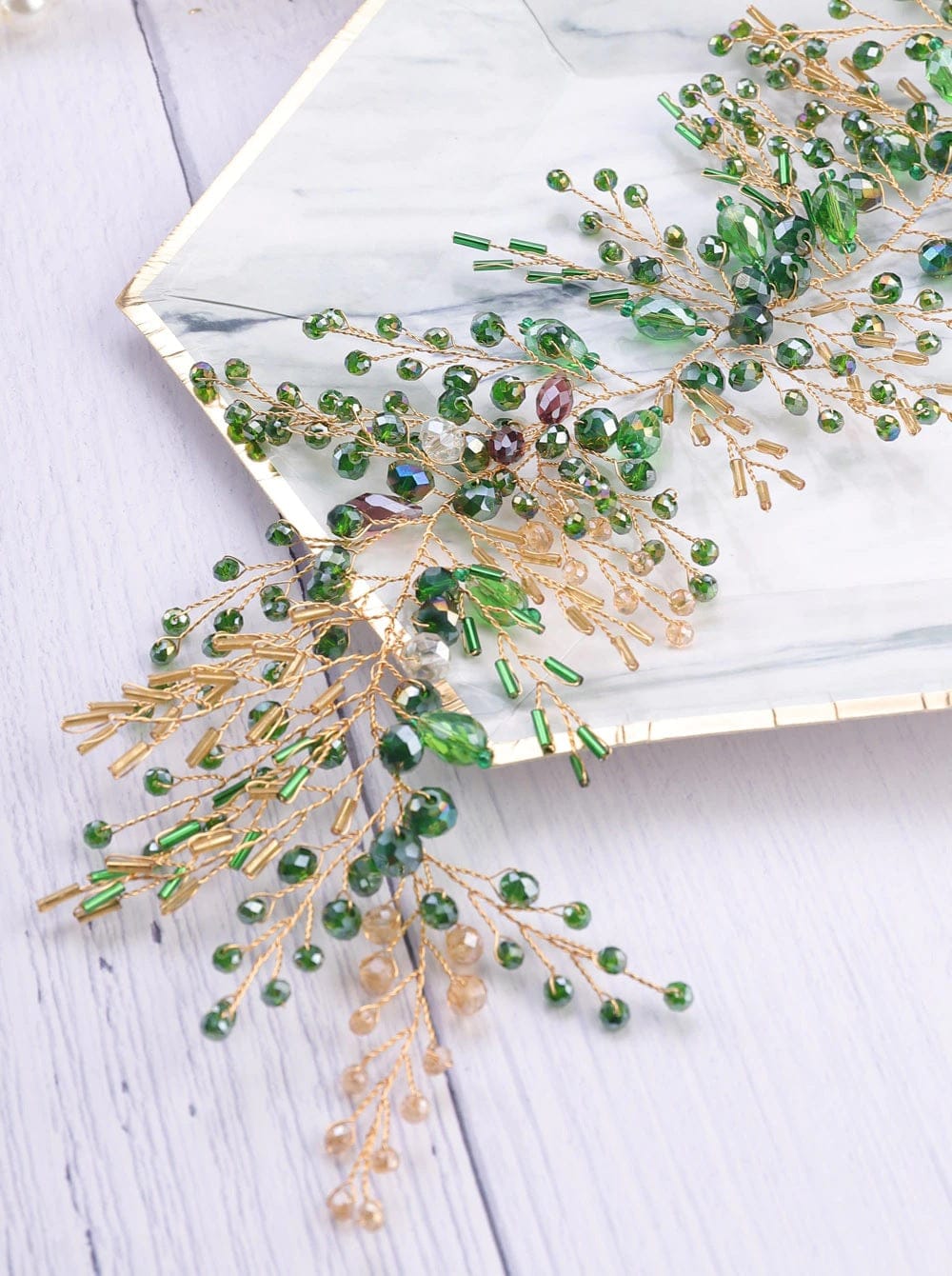 Forest Queen Bridal Hair Accessory & Earrings - Floral Fawna