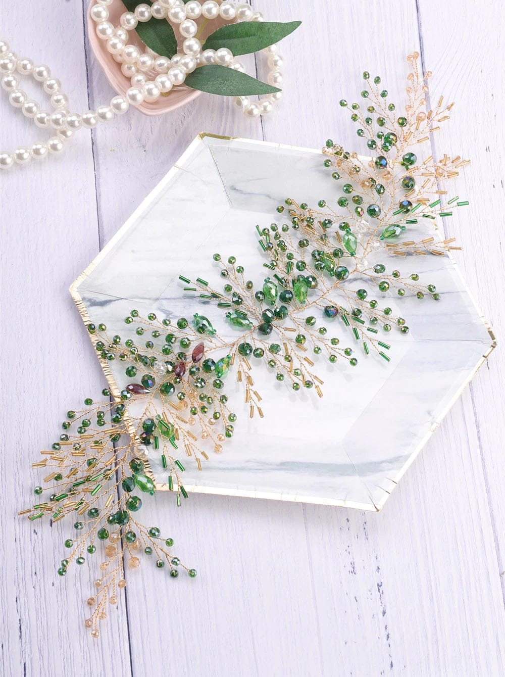 Forest Queen Bridal Hair Accessory & Earrings - Floral Fawna