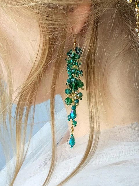 Forest Queen Bridal Hair Accessory & Earrings - Floral Fawna
