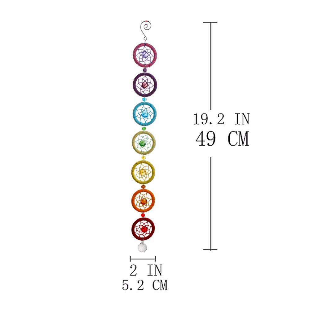 7 Chakra Dream Catcher Hanging Decoration - Floral Fawna