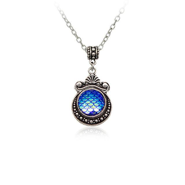 Colorful Mermaid Scale Necklace - Floral Fawna