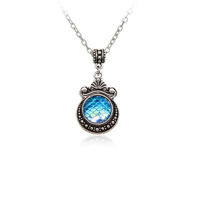 Colorful Mermaid Scale Necklace - Floral Fawna