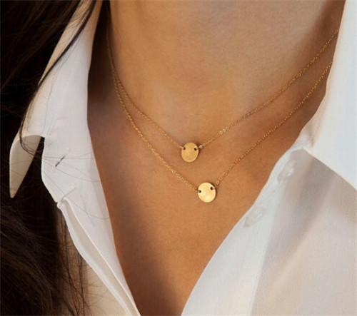 Gold Multilayer Long Strip Pendant Necklace - Floral Fawna