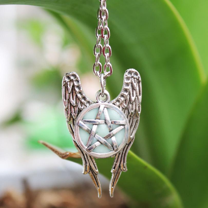 Magical Glow In The Dark Pentagram Necklace - Floral Fawna
