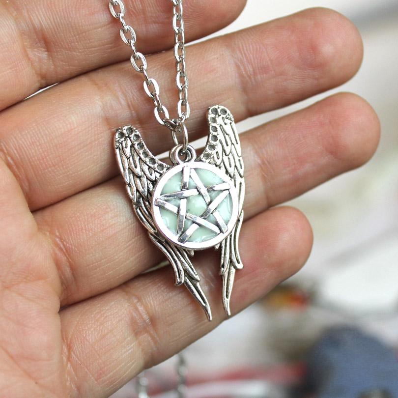 Magical Glow In The Dark Pentagram Necklace - Floral Fawna