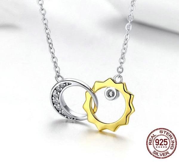 Moon & Sun Love Story Necklace - Floral Fawna