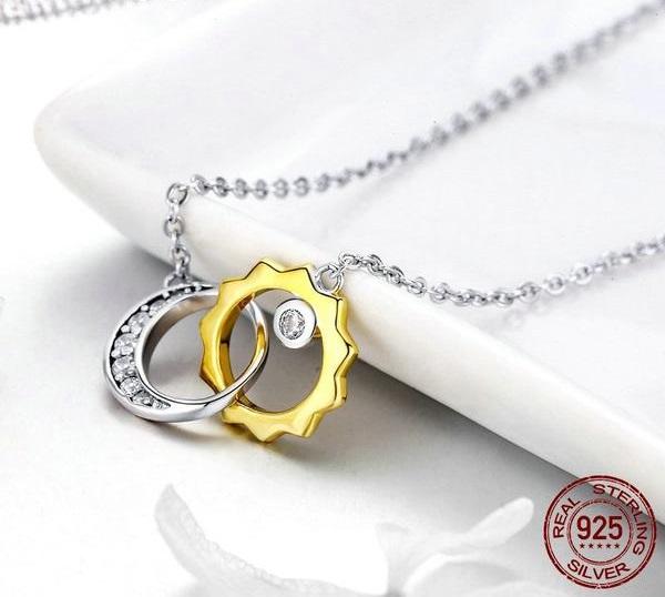 Moon & Sun Love Story Necklace - Floral Fawna