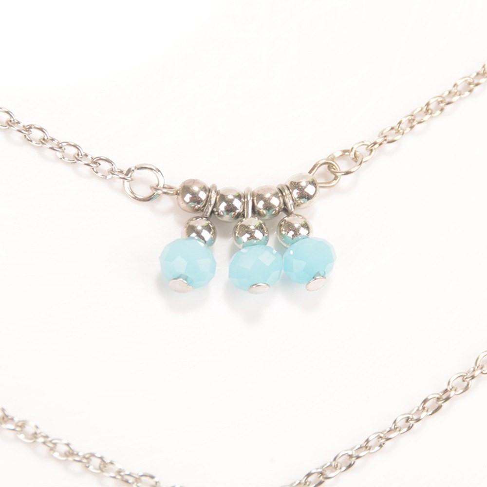Multi Layer Feather & Leaf Necklace - Floral Fawna