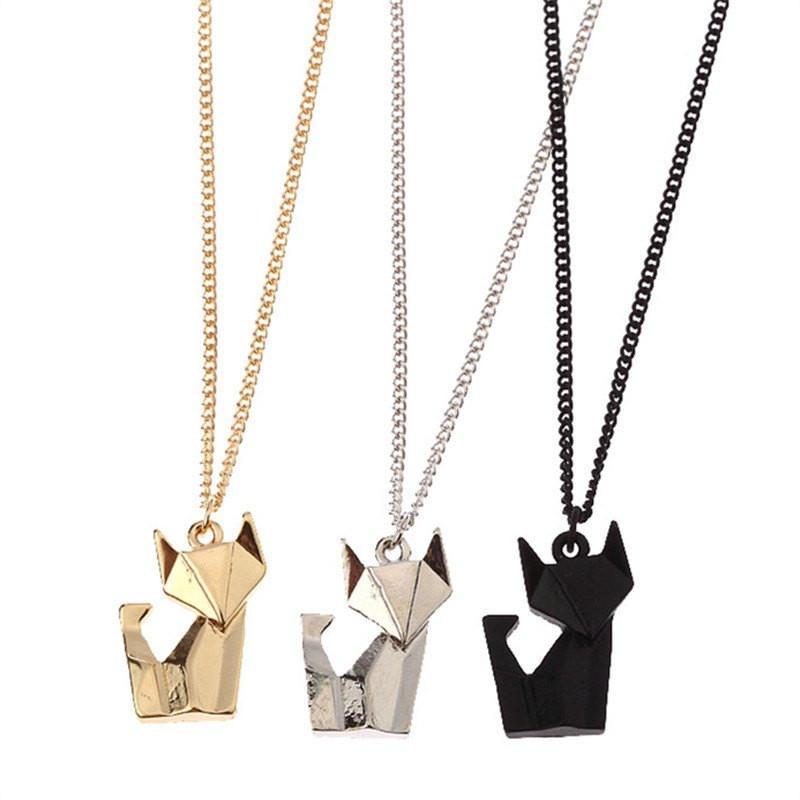 Origami on sale cat necklace