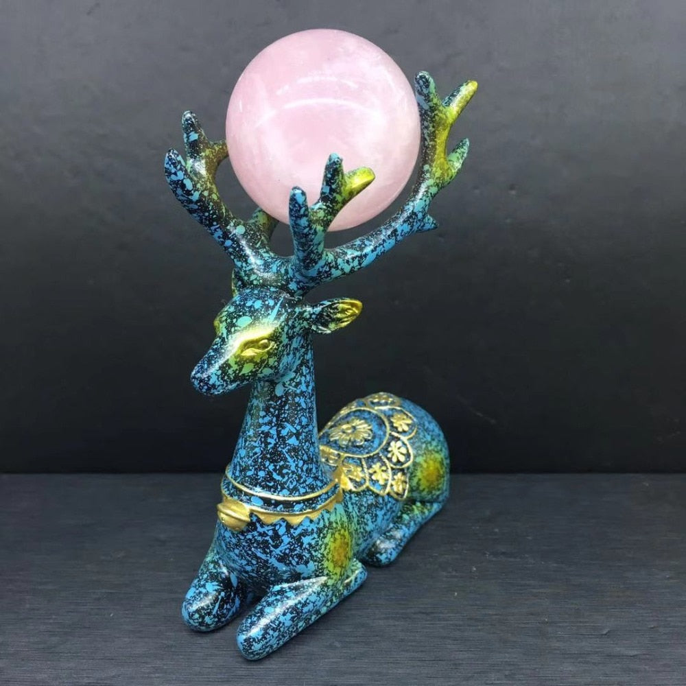Crystal Ball & Deer Stand - Floral Fawna