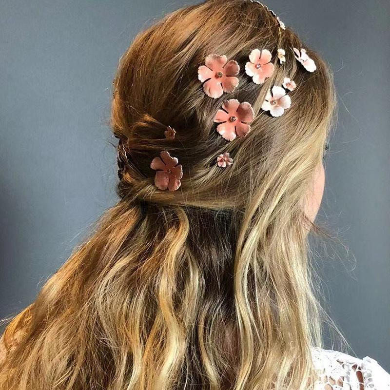 Flowers & Pearls Hair Pin Set - Floral Fawna