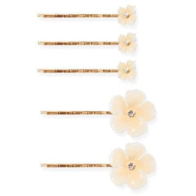 Flowers & Pearls Hair Pin Set - Floral Fawna