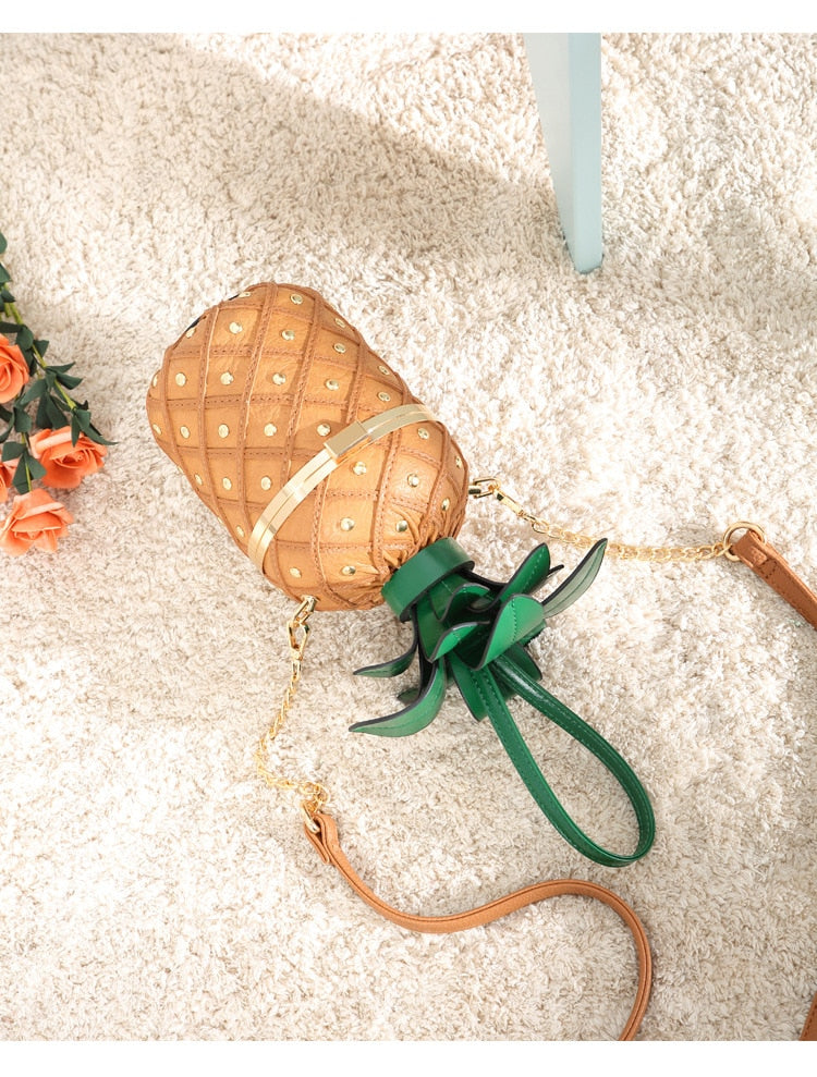 Pineapple Shoulder Bag - Floral Fawna