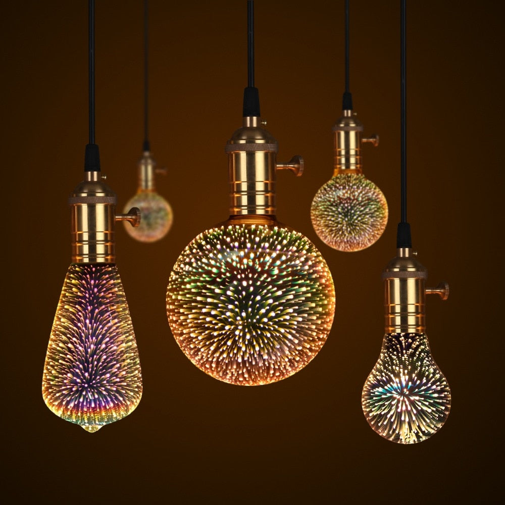 3D LED Galaxy Light Bulb - Floral Fawna