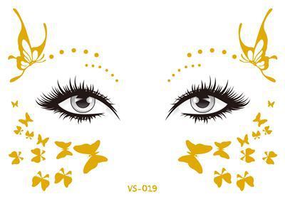 Gold and Silver Tattoo Makeup Stickers - Floral Fawna