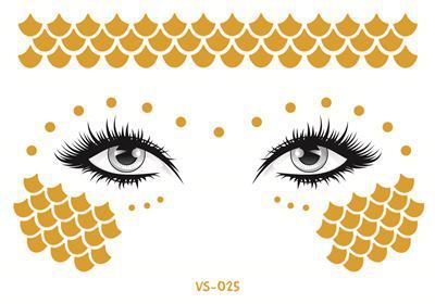 Gold and Silver Tattoo Makeup Stickers - Floral Fawna