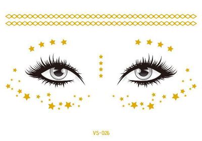 Gold and Silver Tattoo Makeup Stickers - Floral Fawna