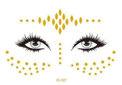 Gold and Silver Tattoo Makeup Stickers - Floral Fawna