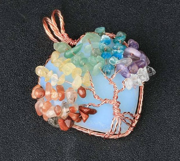 Tree Of Life Stone Necklace - Floral Fawna