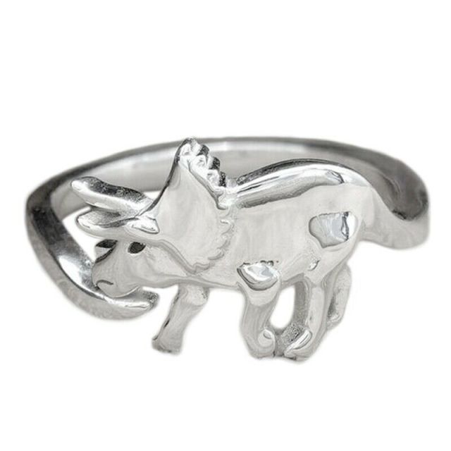 Dinosaur Adjustable Ring - Floral Fawna