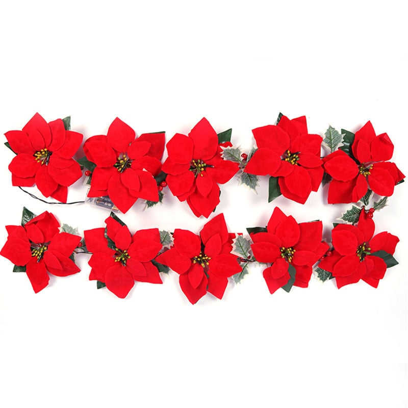 LED Christmas Holly & Amaryllis Flowers - Floral Fawna
