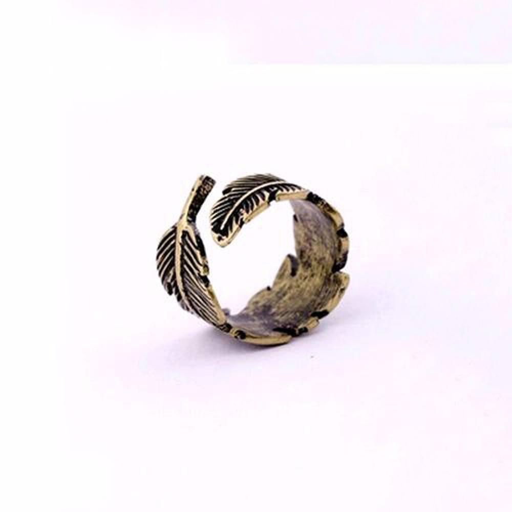 Bohemian Style Feather Wrap Ring - Floral Fawna