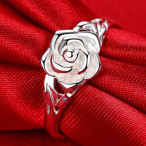 Captivating Rose Silver Ring - Floral Fawna