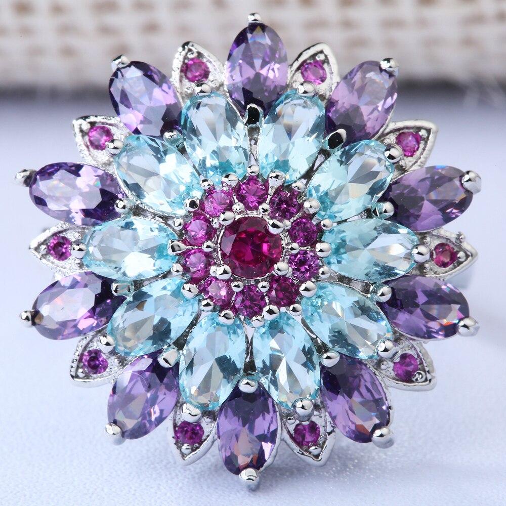 Colorful Summer Flower Ring - Floral Fawna