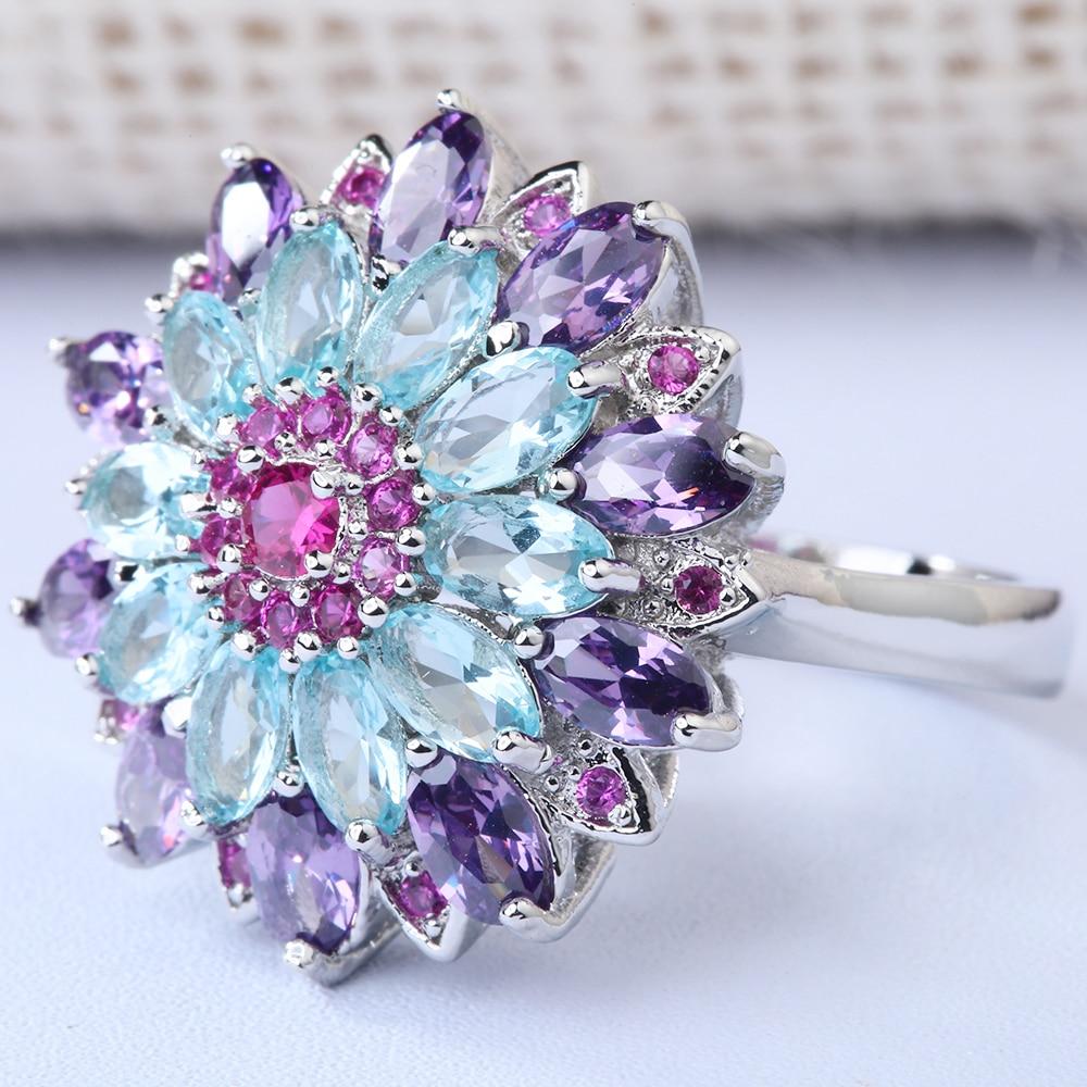 Colorful Summer Flower Ring - Floral Fawna