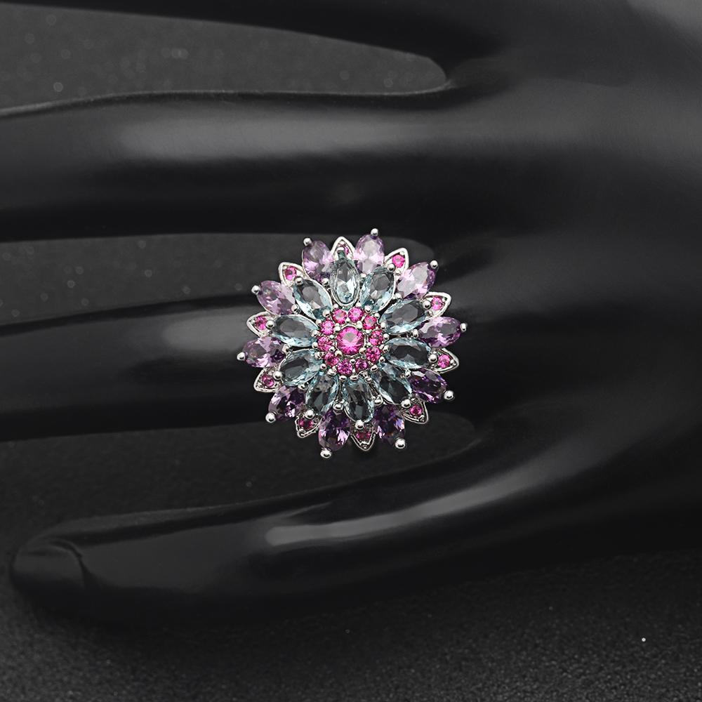 Colorful Summer Flower Ring - Floral Fawna